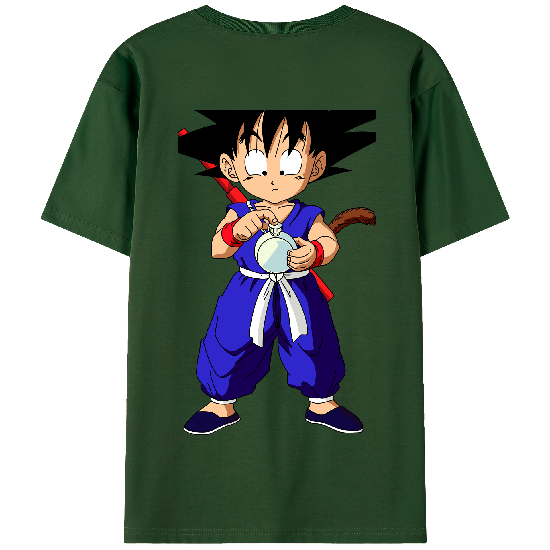 （画像用） ドラゴンボール 孫悟空（そん ごくう）Son Goku カカロット DRAGON BALL Kakarotto 綿100％半袖Tシャツ（背面プリント）
